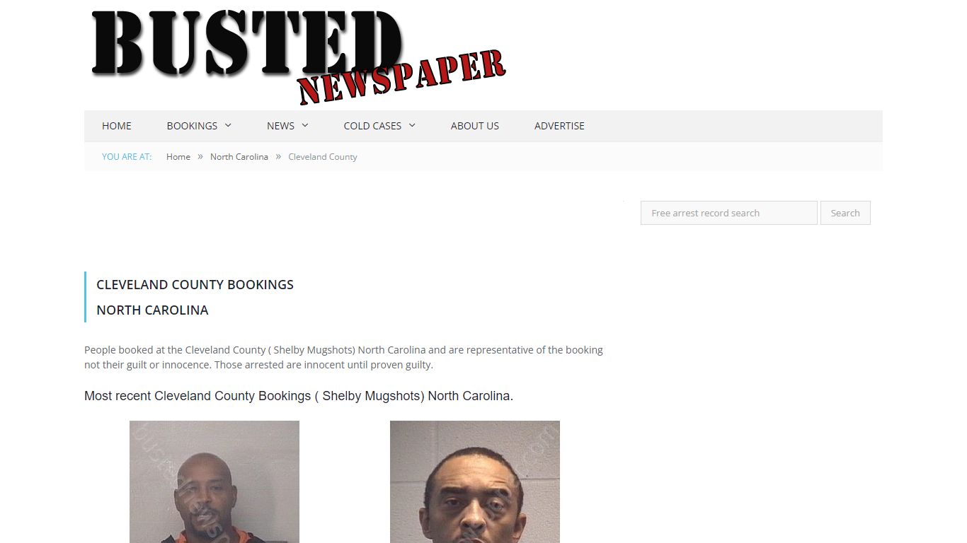 Cleveland County, NC ( Shelby NC ) Mugshots - BUSTEDNEWSPAPER.COM